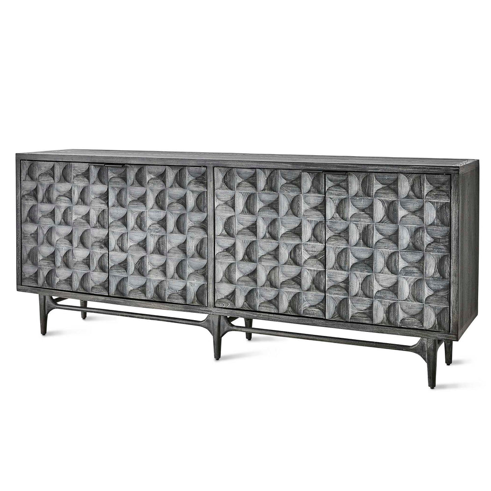Foursquare - 4 Door Cabinet - Black