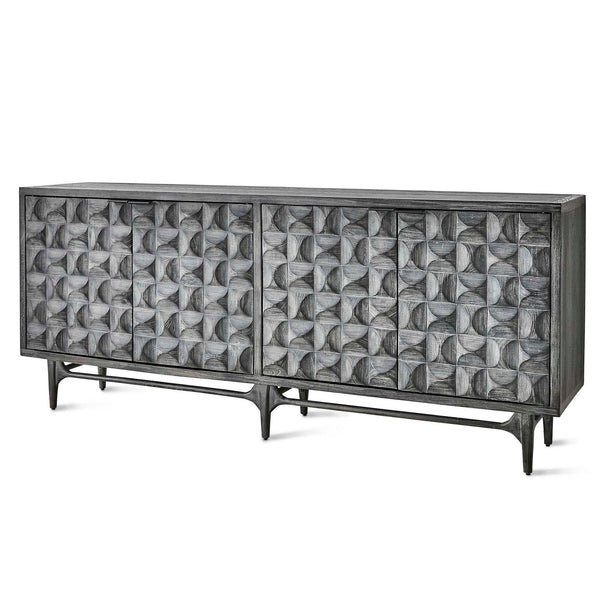 Foursquare - 4 Door Cabinet - Black