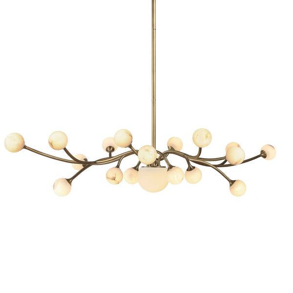 Flurry - 19 Light Pendant - Brass / White