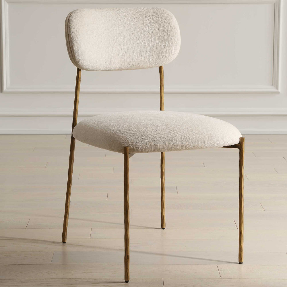 Capture - Dining Chair (Set of 2) - Gold / White