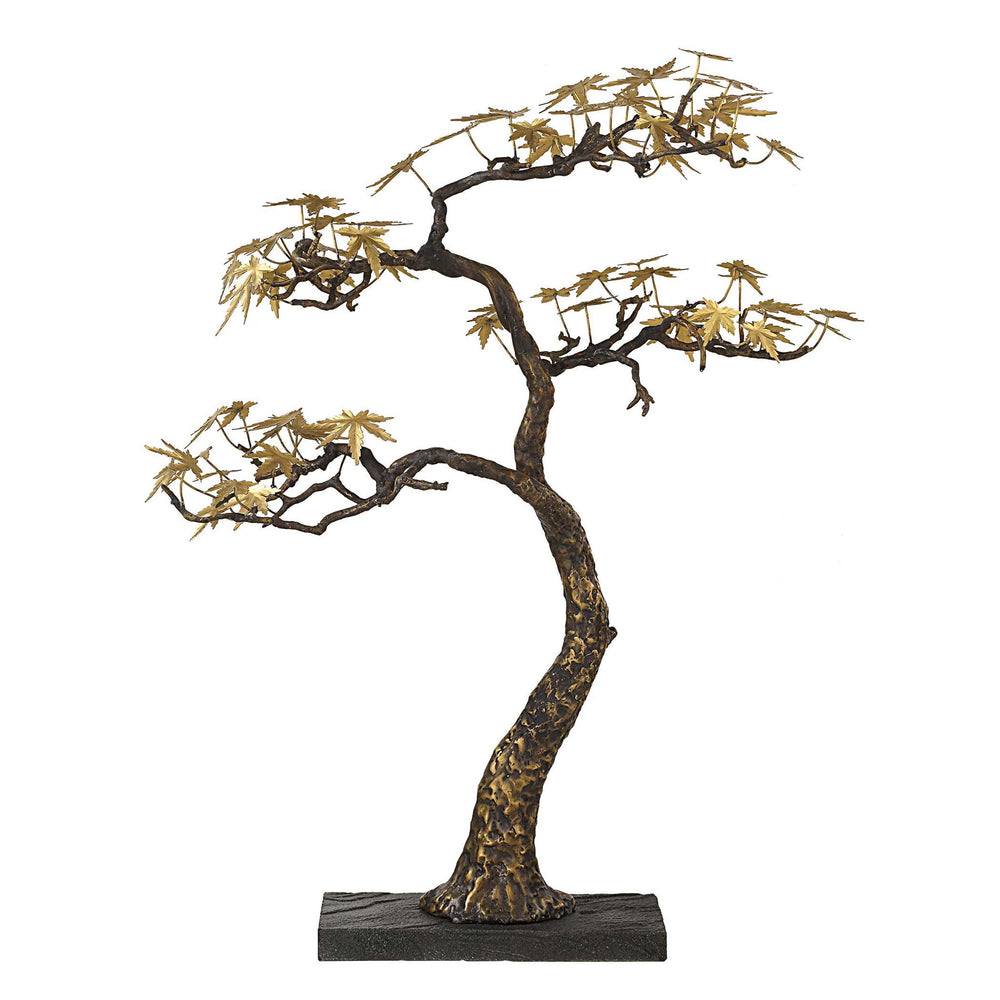 Bonsai - Large Sculpture - Brass / Woodtone
