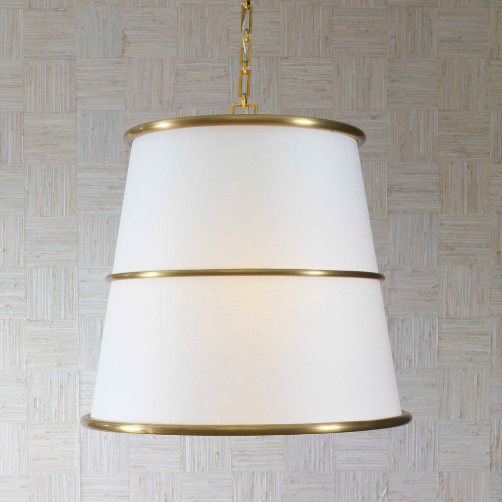 Triad - 4 Light Pendant - Brass / White