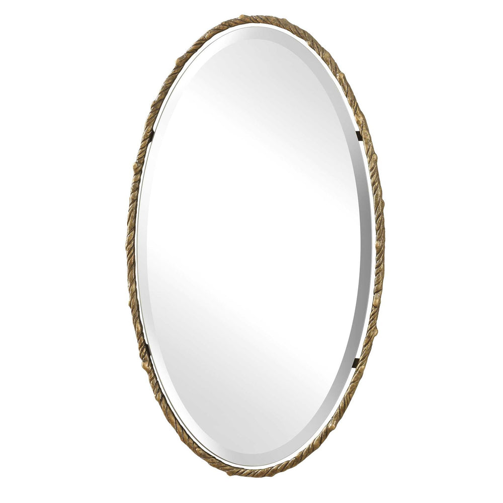 Twisted Branch - Oval Mirror - Gold
