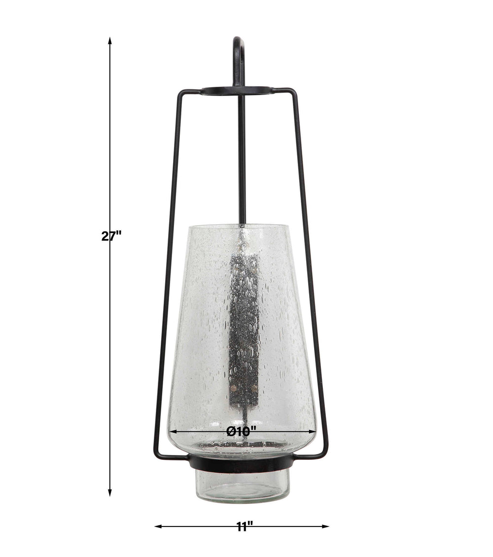 Tapered Hurricane Sconce - Black