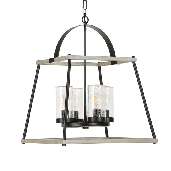 Edgecomb - 4 Light Indoor-Outdoor Pendant - Black / Gray