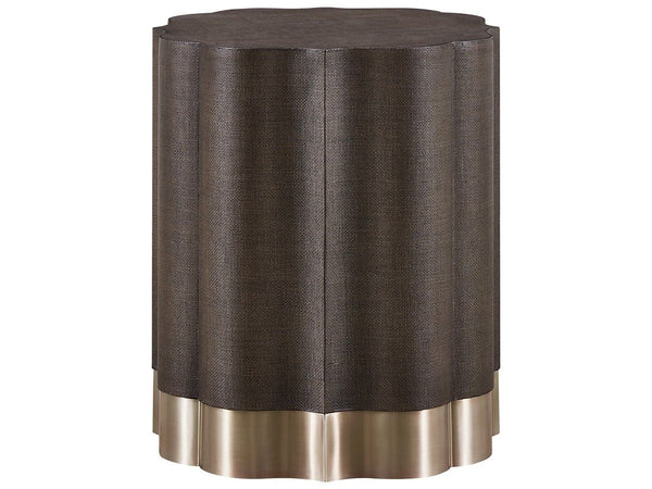 Fenwick - Embossed End Table - Dark Brown