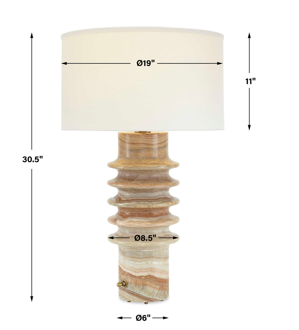 Ring Around - Onyx Table Lamp - Light Brown
