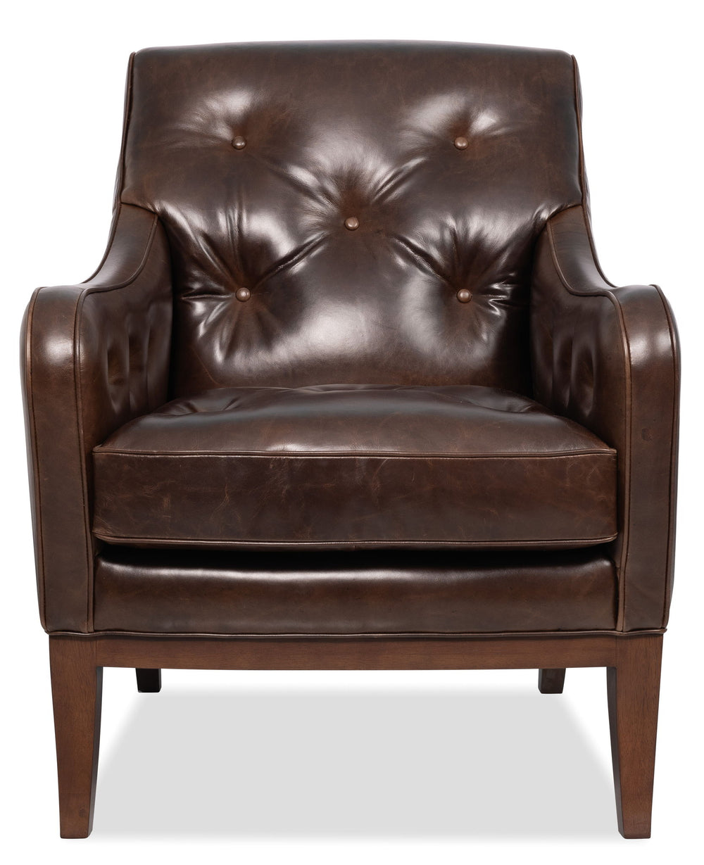 CC - Belvedere Tufted Lounge Chair - Dark Brown