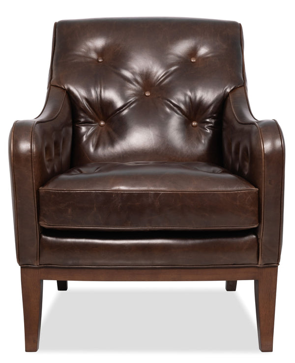 CC - Belvedere Tufted Lounge Chair - Dark Brown