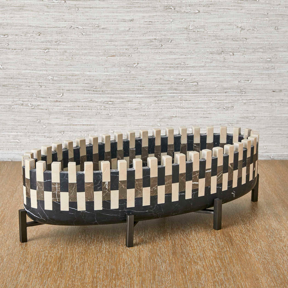 Domino - Cachepot - Black / Bronze / Brown