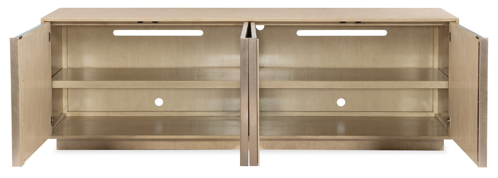 Geometry - Entertainment Console - Polished Limestone