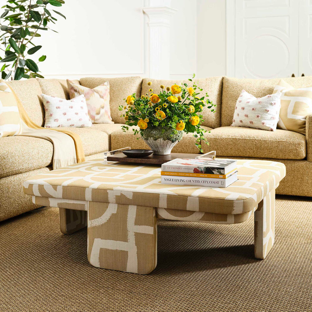 Give It A Rest - Square Ottoman - Brush With Destiny Sunbrella