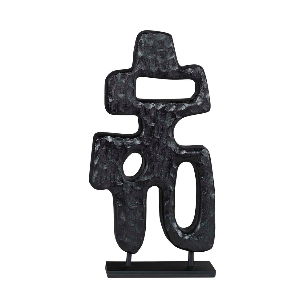 Chiseled Silhouette - Small Sculpture - Black