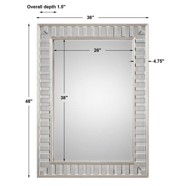 Lanester - Leaf Mirror - Silver