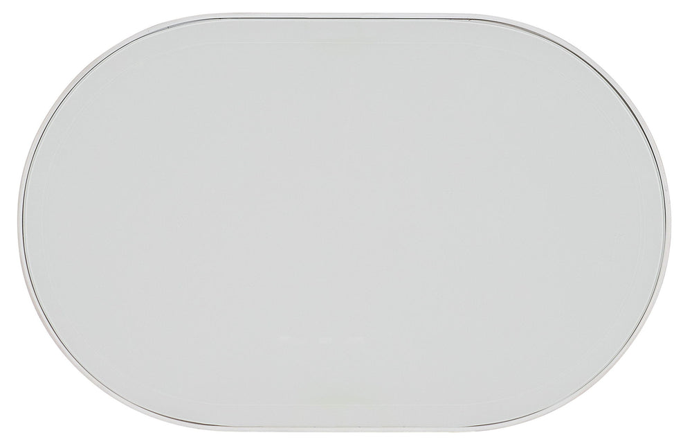 Melange - On The Bright Side Oval End Table - White