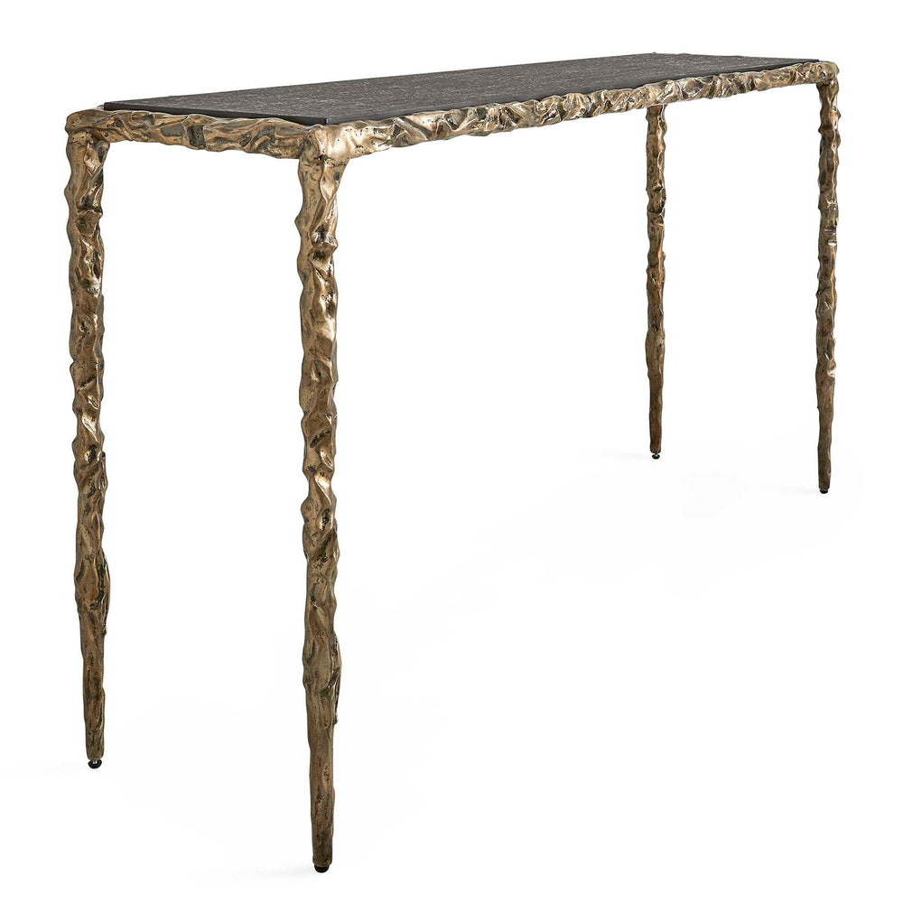 Lava - Console Table - Black / Brass