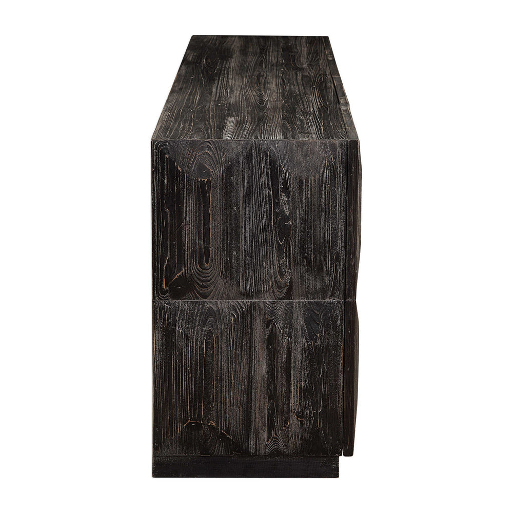 Barlas - Media Console - Black / Woodtone