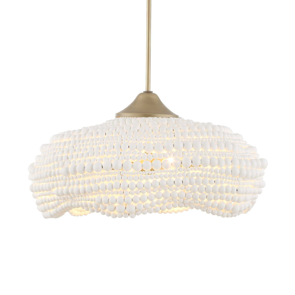 Biddeford - 5 Light Beaded Pendant - White