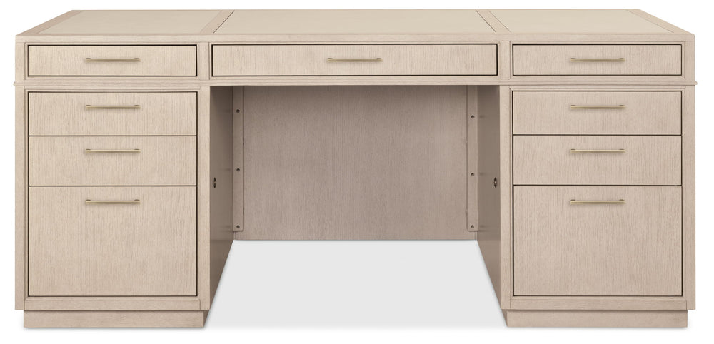 Marlowe - Executive Desk - Polished Limestone