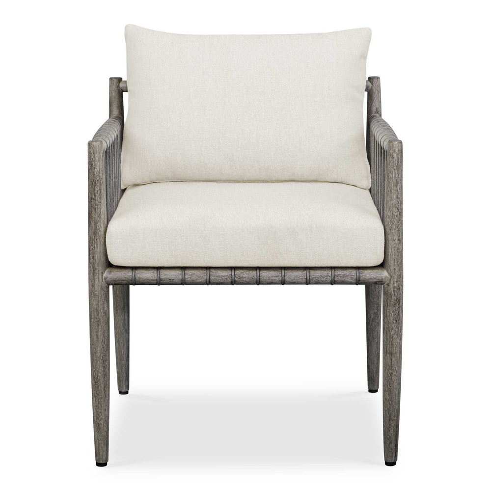Borneo - Outdoor Dining Chair - White / Dark Gray