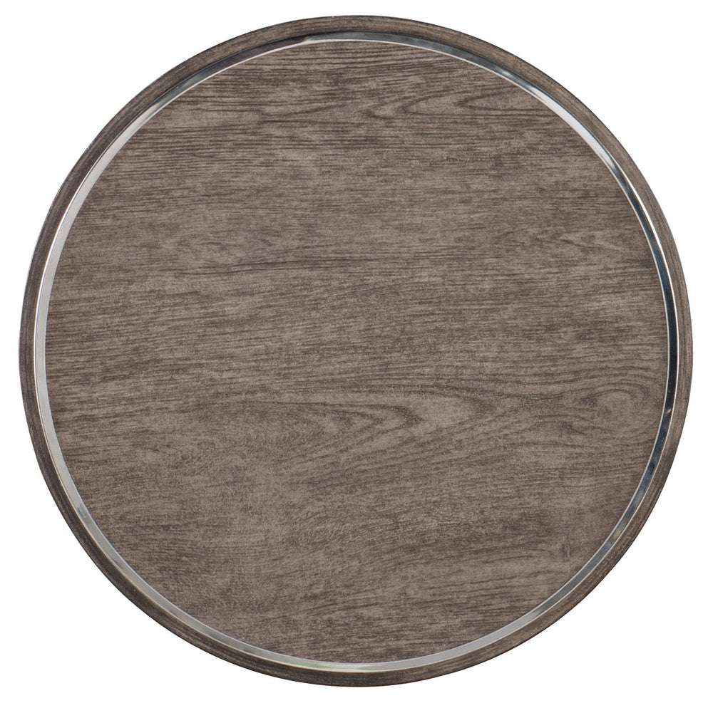 Melange - Storia Round End Table - Dark Gray
