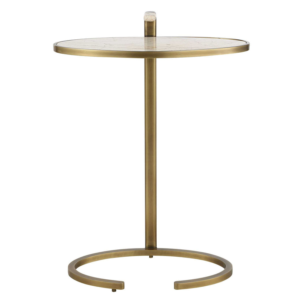 Marbled Pull Up Accent Table - Gold