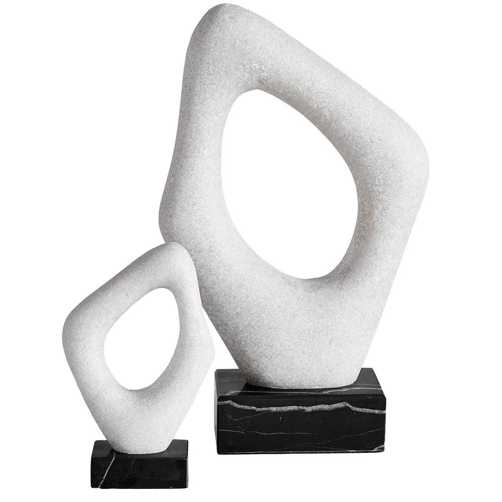 Stone Cavern - Sculptures (Set of 2) - Black / White