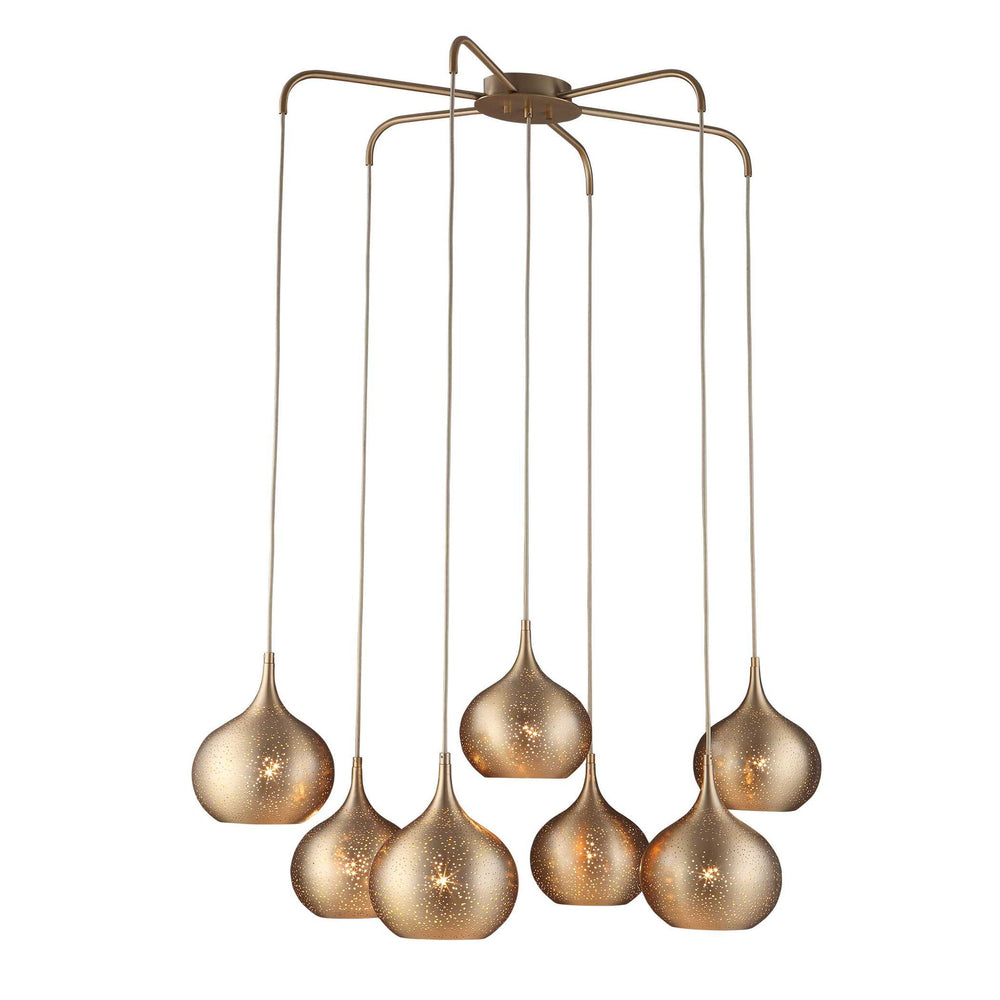 Golden Onion - 7 Light Chandelier - Brass / Gold