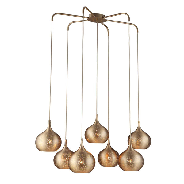 Golden Onion - 7 Light Chandelier - Brass / Gold
