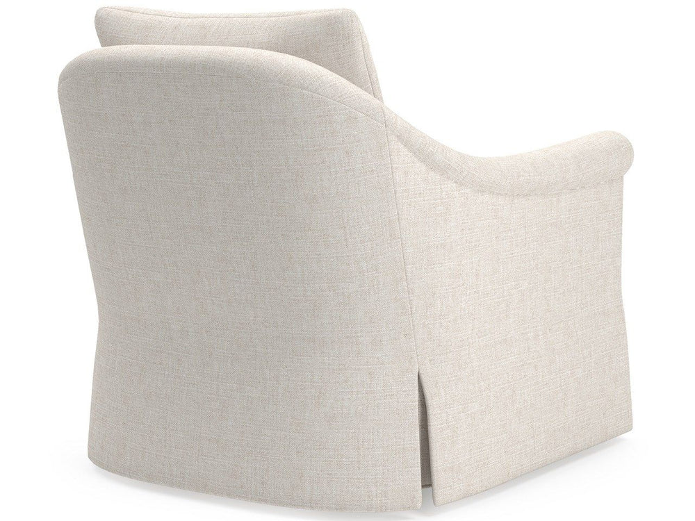 Rowan - Skirted Swivel Chair, Special Order - White