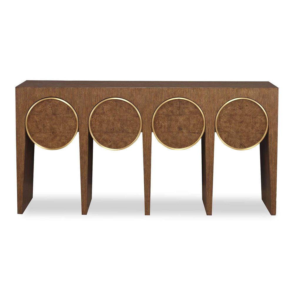Full Circle - Console Table - Woodtone / Brass