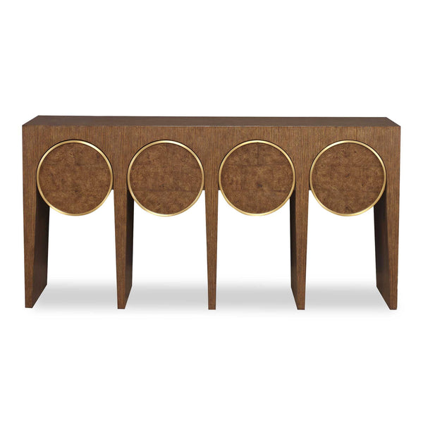 Full Circle - Console Table - Woodtone / Brass