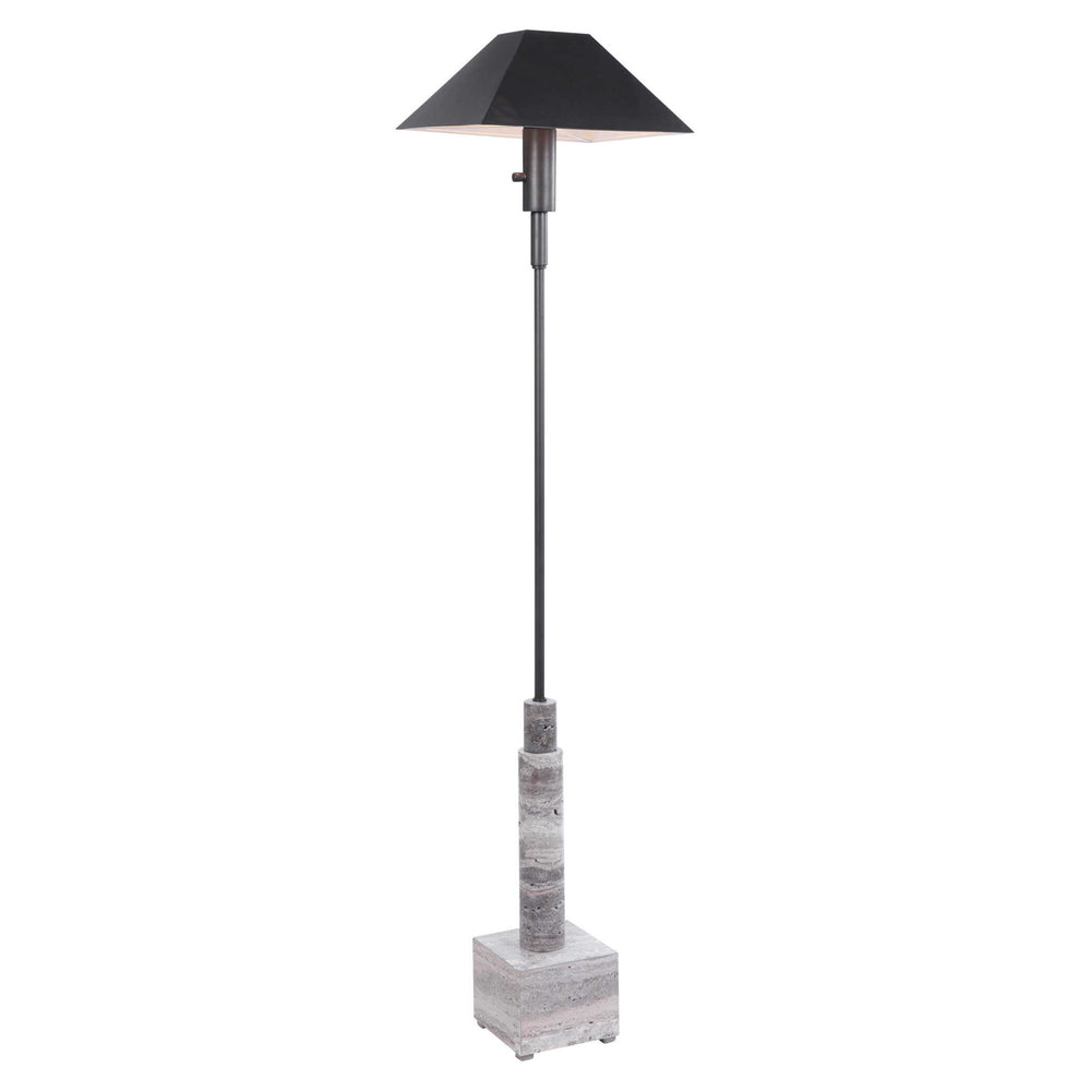 Telescope - Buffet Lamp - Gray Travertine/Bronze