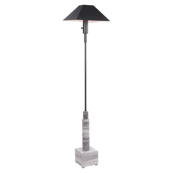 Telescope - Buffet Lamp - Gray Travertine/Bronze