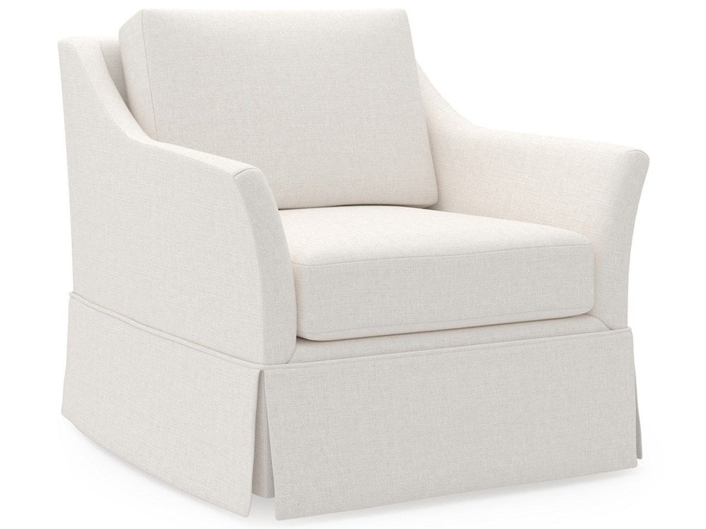 Madison - Skirted Swivel Chair, Special Order - White