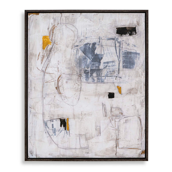 Boom Town - Framed Canvas - Black / Brown / White
