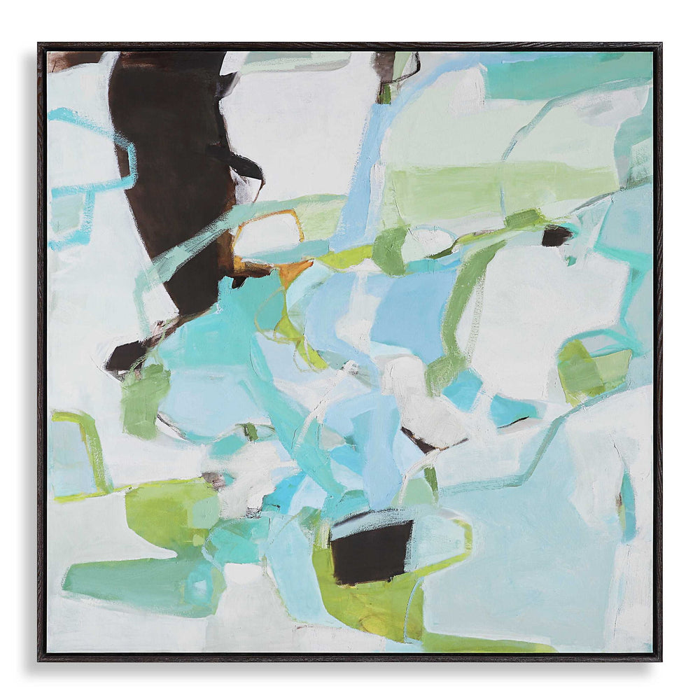 Back To You - Framed Canvas - Blue / Brown / Green
