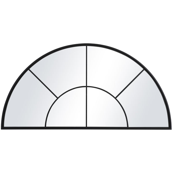 Rousseau - Iron Window Arch Mirror - Black