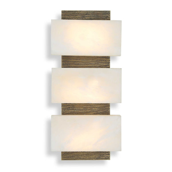 Triple Stack - Sconce - Light Antique Brass / White