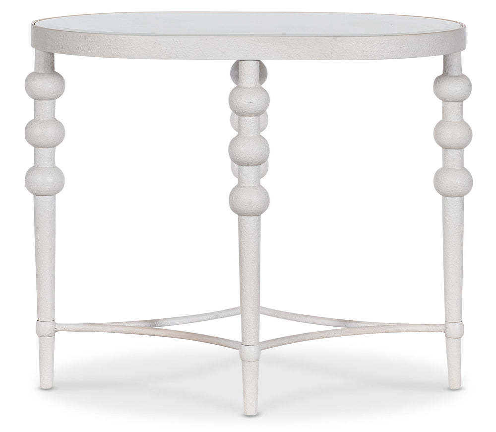 Melange - On The Bright Side Oval End Table - White