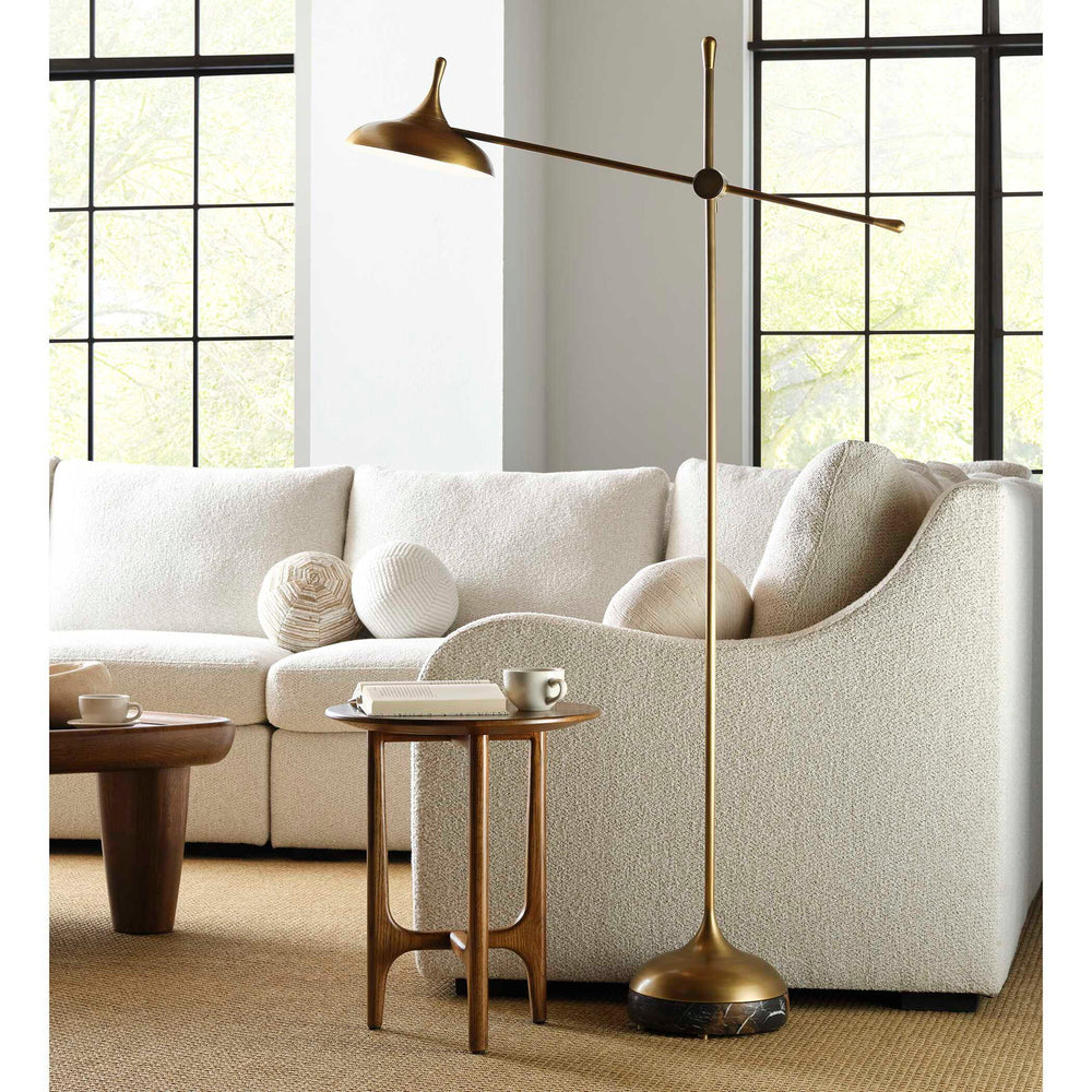 Kiss - Adjustable Arm Floor Lamp - Michelangelo Marble