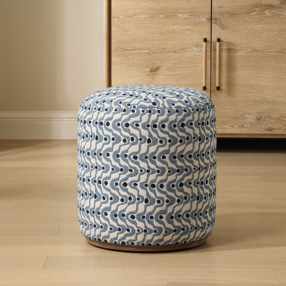 Cas - Fabric Ottoman - Blue