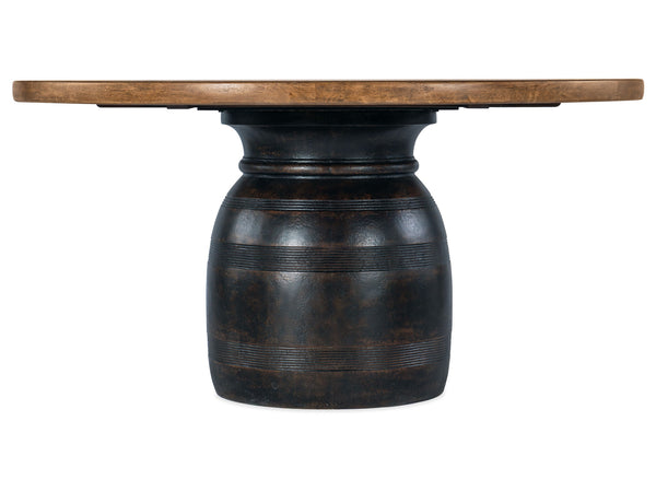 Big Sky - Round Dining Table - Light Brown / Black