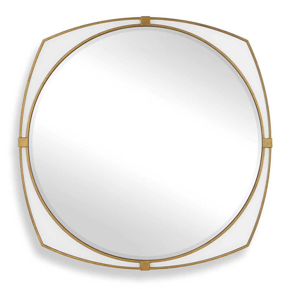 Estella - Round Mirror - Gold / White