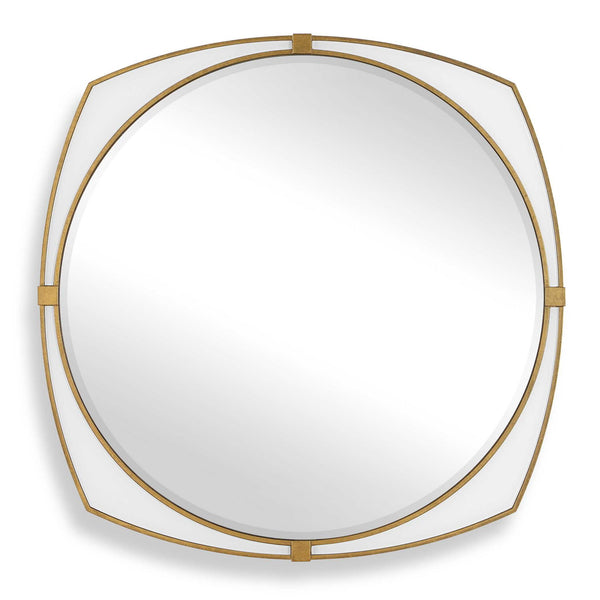 Estella - Round Mirror - Gold / White