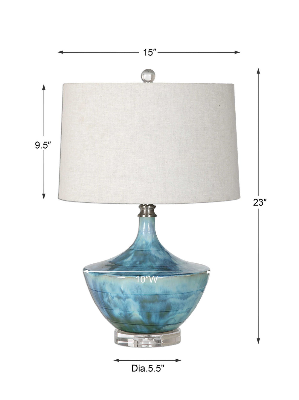Chasida - Ceramic Lamp - Blue