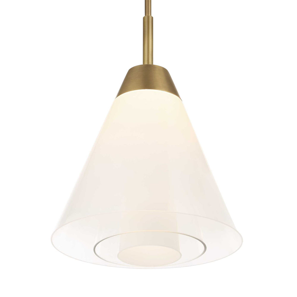 Tiered Ombre - 1 Light LED Pendant - Brass