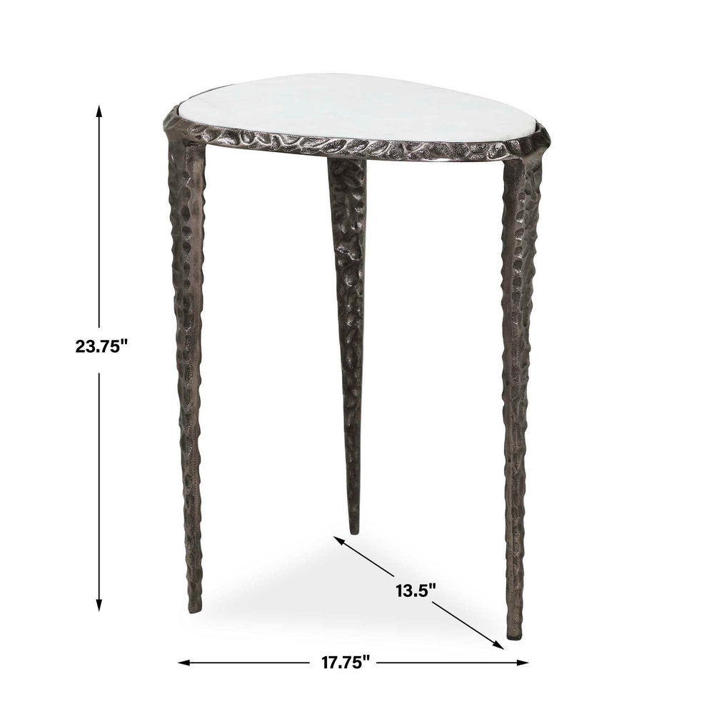 Arnold - Marble Accent Table - Bronze,White