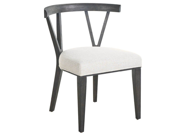 Dwell - Basalt Side Chair (Set of 2) - Dark Gray / White