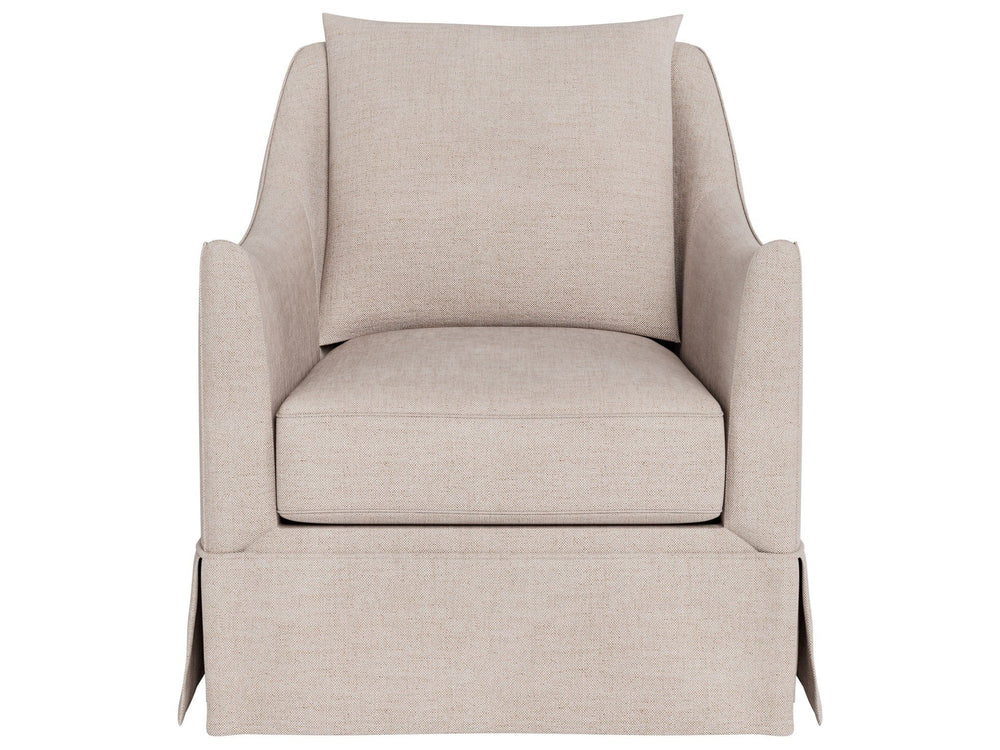 Portia - Skirted Swivel Chair, Special Order - Beige